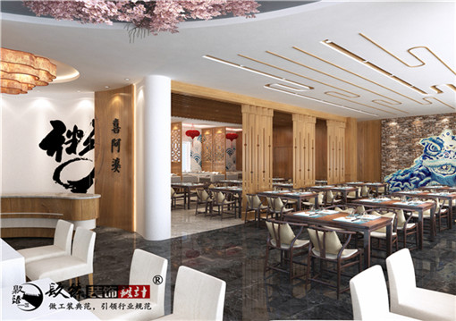 銀川喜阿婆粥餅店餐飲裝修設(shè)計(jì)案例_銀川餐廳裝修價(jià)格
