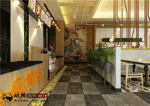 銀川裝修公司銀川啟胃香餐廳設(shè)計(jì)案例|銀川餐廳裝修設(shè)計(jì)公司